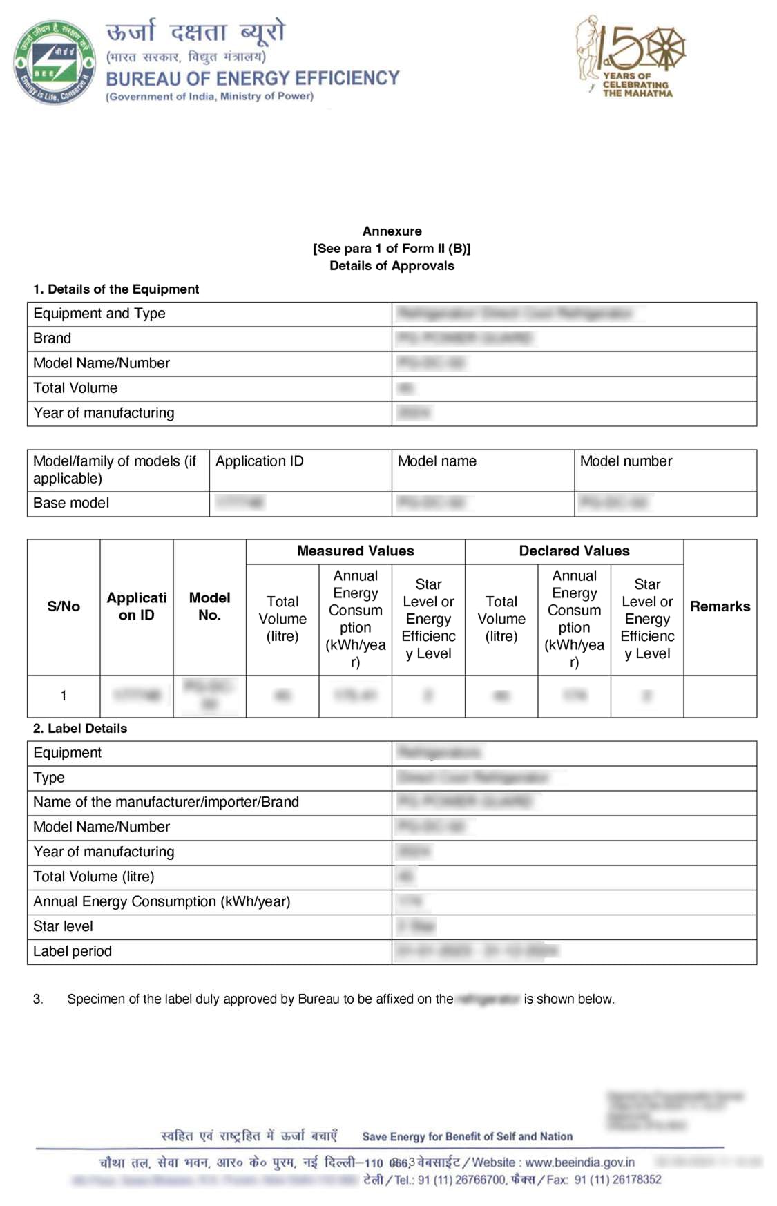 BEE Registration Certificate