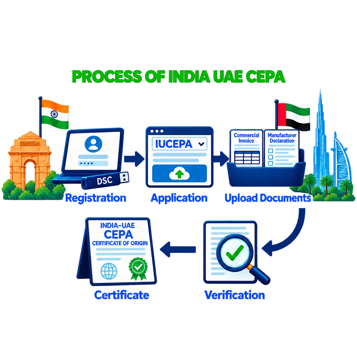 Process for India-UAE CEPA registration
