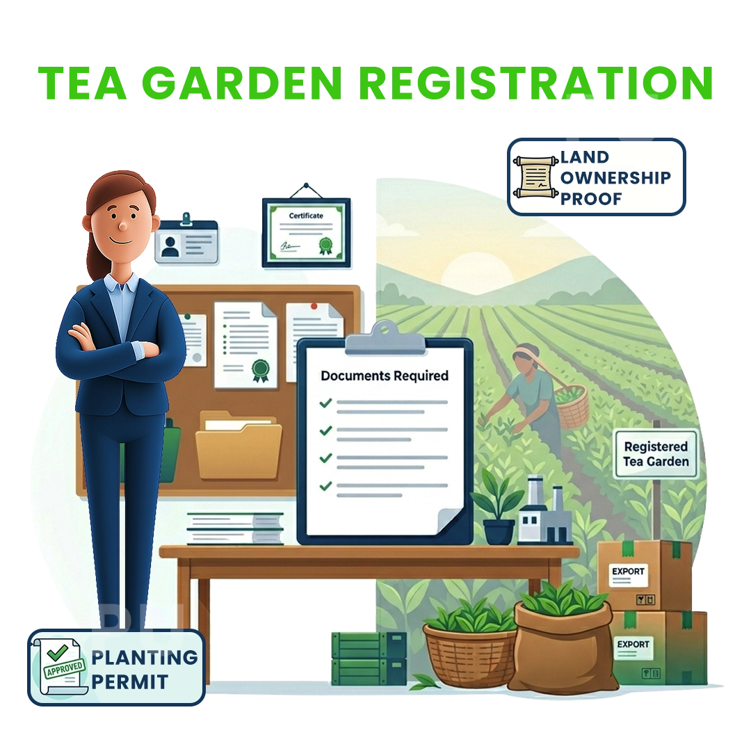 Documents required for Tea Garden Registration