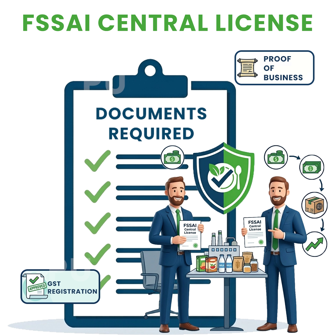 documents required for fssai central license