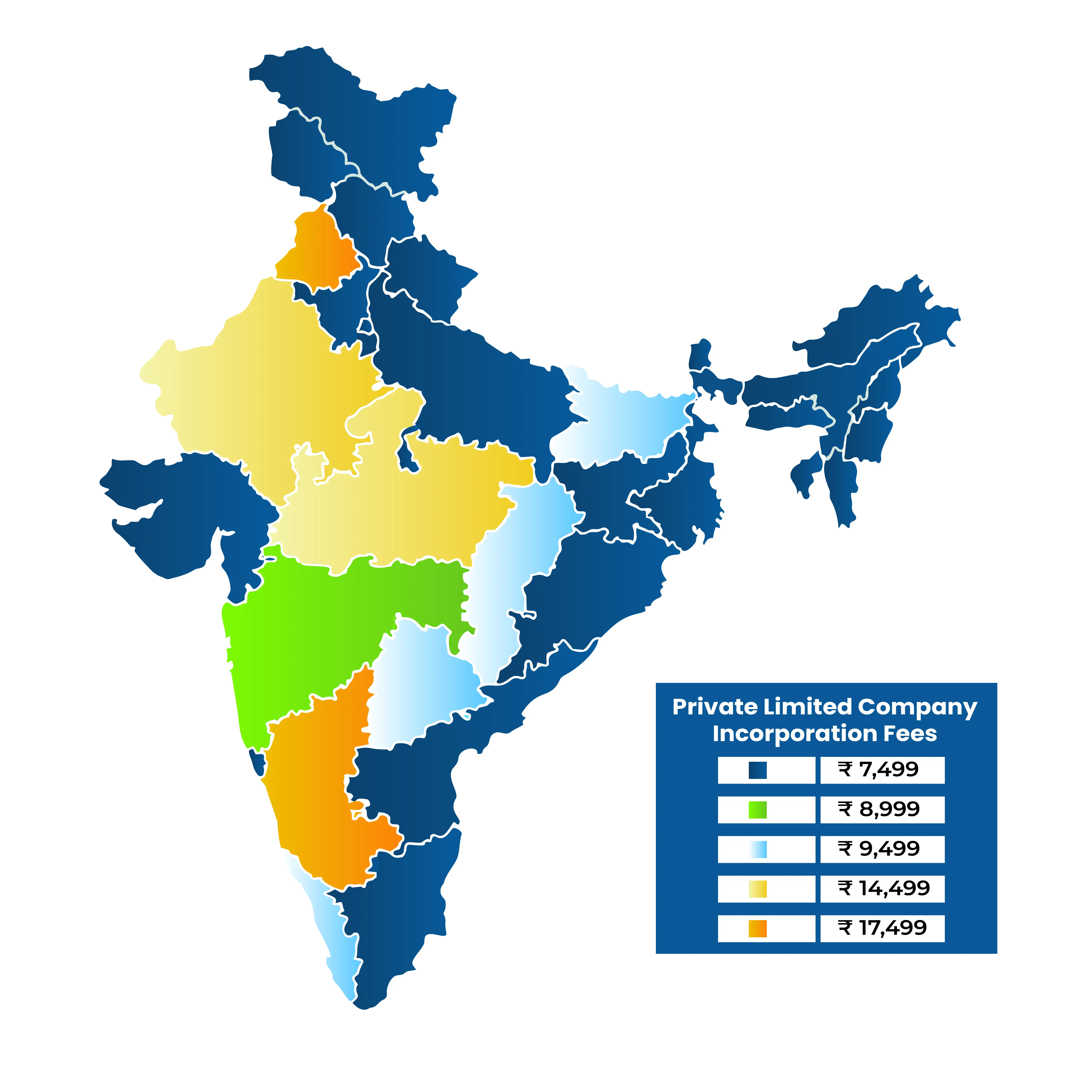 Private Limited Company Registration State-wise Fees in India - Professional Utilities
