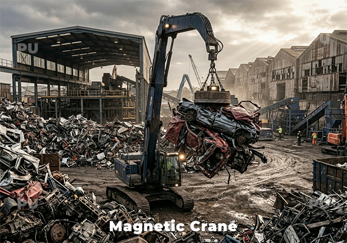 Magnetic Crane - Separate ferrous metals