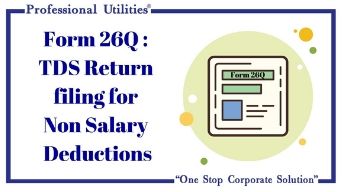 form 26Q TDS return filing for non-salary deduction