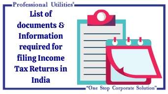Documents for ITR