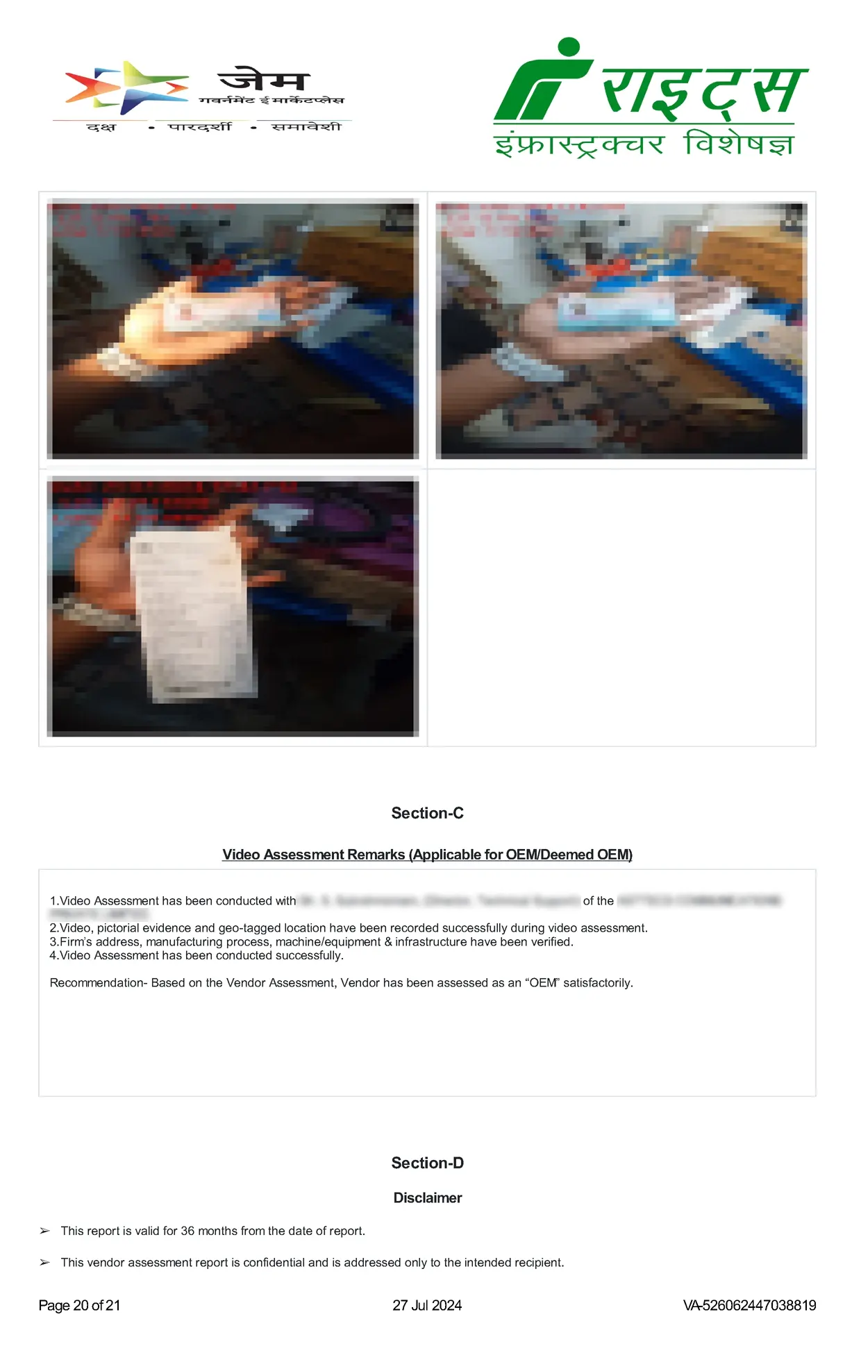 GeM Vendor Assessment Report 