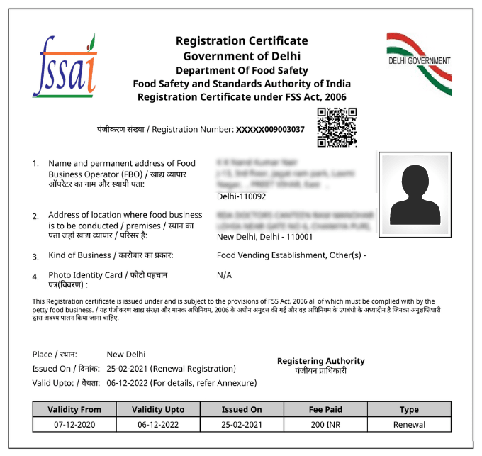 FSSAI Basic Registration Procedure Documents Required Fees