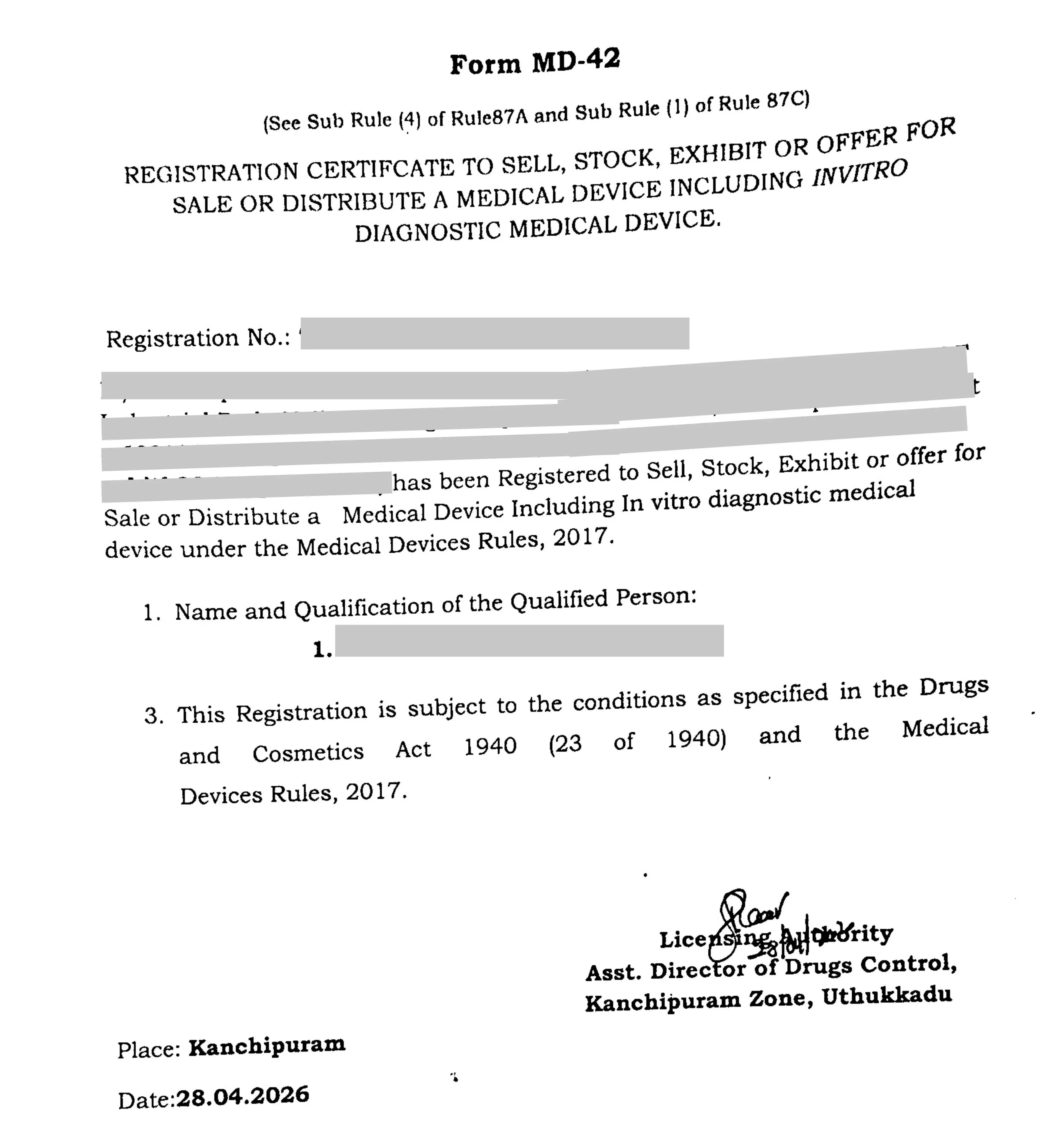 Md 42 License