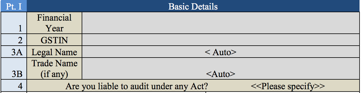 GSTR 9C Table