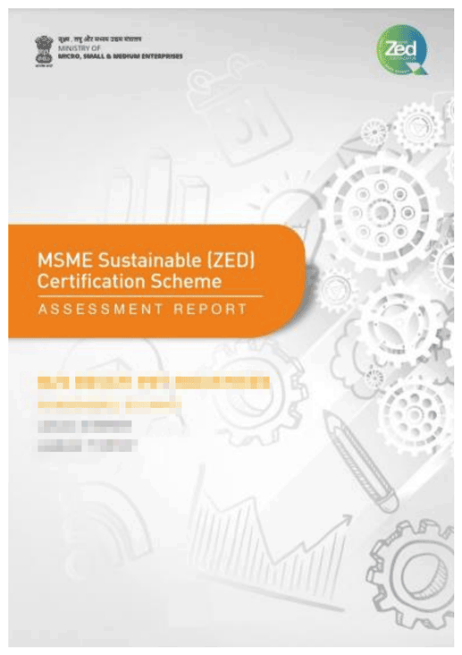 ZED MSME certificate sample